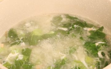 Delicious Chinese Mustard Green Salted Egg Soup