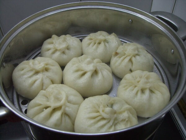 The buns are fermented to 2 times the size of the original.