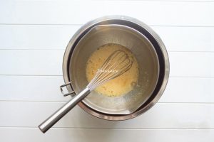 Put the eggs into the mixing bowl