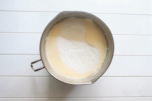 Add the flour in three times