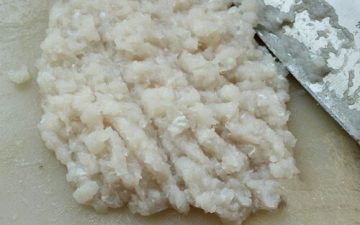 Chop the fish to small pieces