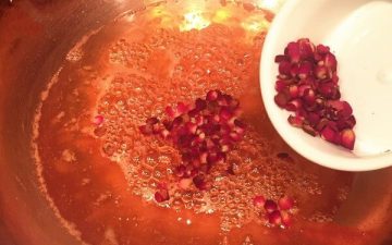 add rose petals to the pot