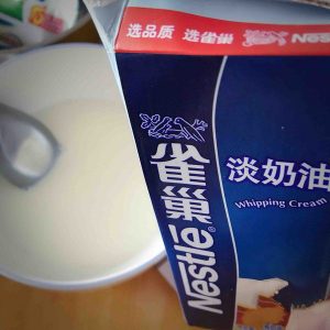 Add 100ml light cream