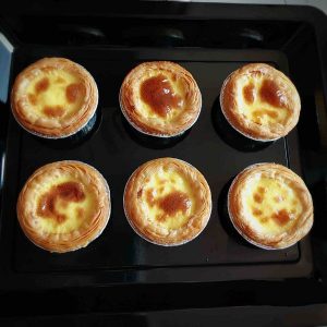 The custard tart is ready