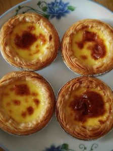 milky custard tart