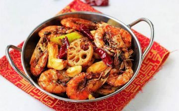 shrimp in dry pot