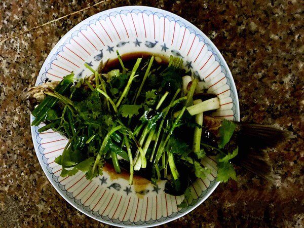 Drizzle with soy sauce.