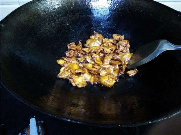 After the pork is forced out of the oil