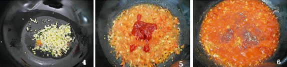 Add olive oil to the pan and saute garlic
