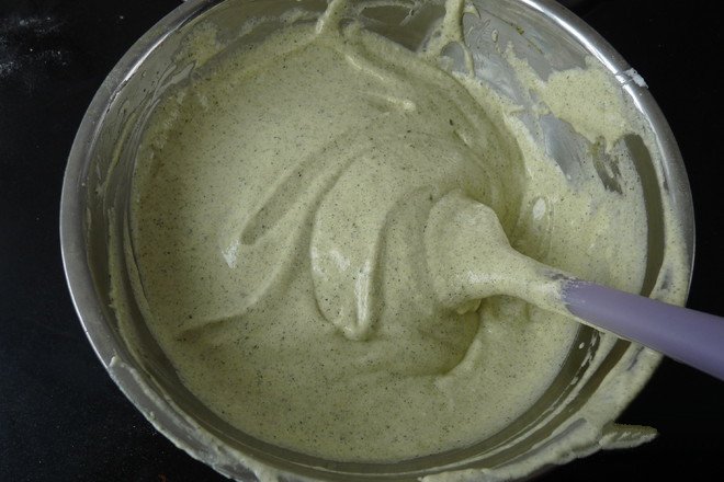 Mix the batter until smooth