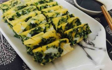 Steamed Spinach Cake