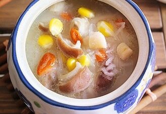Dried Scallops Radish and Pork Belly Soup
