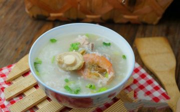 This completes abalone porridge.