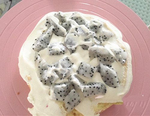 Add chopped pitaya.