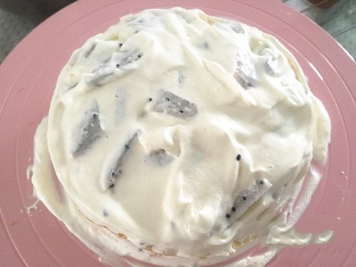 Flatten it with a spatula.