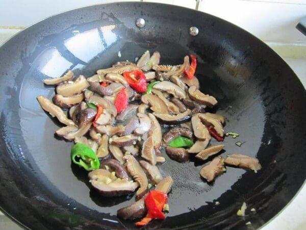 Add mushrooms to stir fry