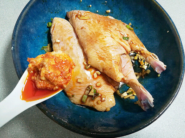 Add a large piece of fermented bean curd