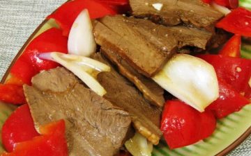After mixing, put on a plate and start eating and you get cold beef heart