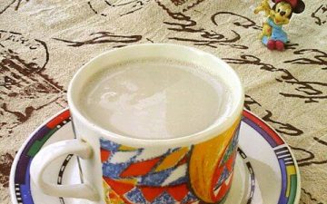 Fresh peanut soy milk.