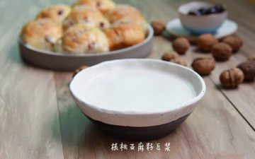 Walnut flax seed soy milk.