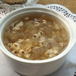 Rock sugar barley and white fungus soup.