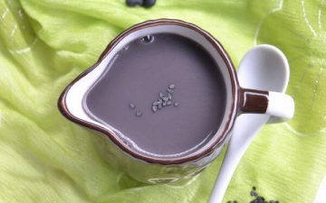 Black bean black sesame soy milk.