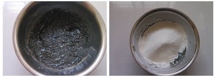 Mix the black sesame seeds evenly.