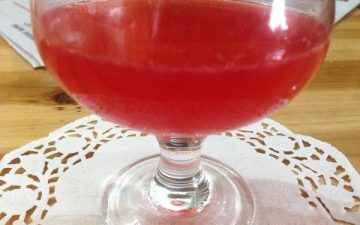 Homemade bayberry wine.