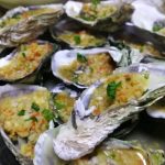 Steamed garlic oysters.