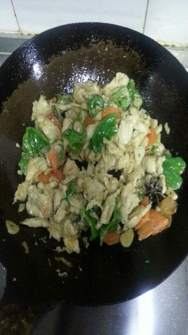 Add chicken slices and cook