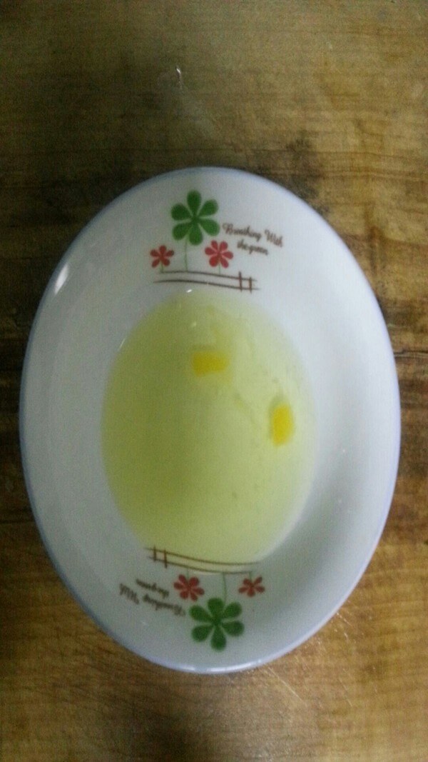 Beat the eggs into the bowl