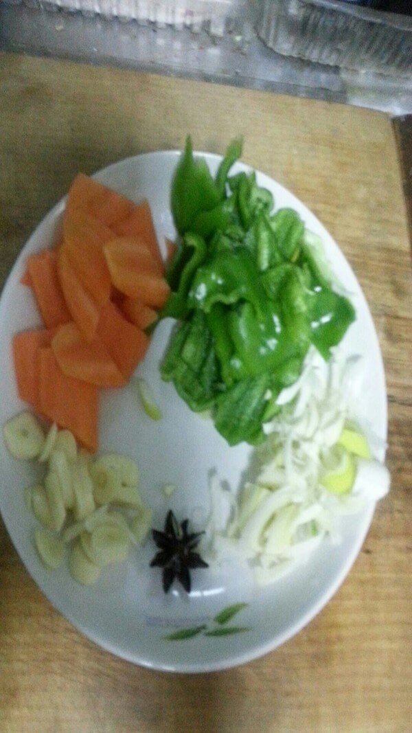Ingredients are sliced