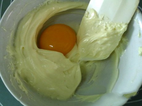 Add the egg yolks. Stir until smooth.