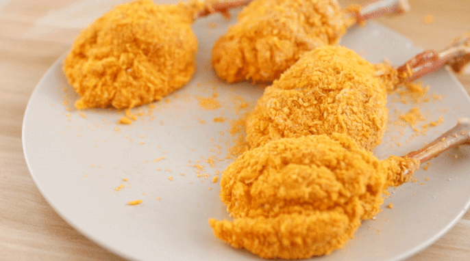 After all the chicken legs are processed, place them in a flat dish.