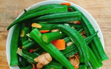 Okra Fried Meat
