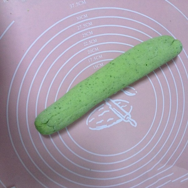 Roll the dough into strips.