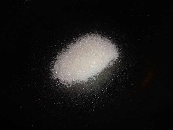 Then pour white sugar
