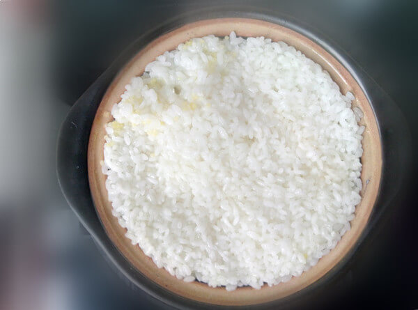 The rice is cooked.
