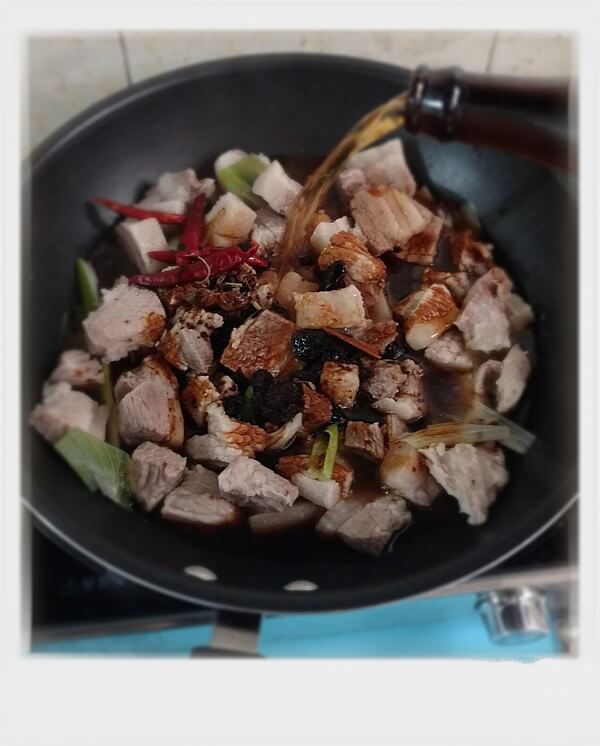 Add prepared pork belly