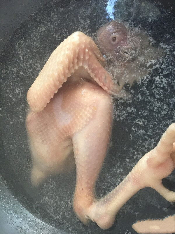 Prepare half a chicken