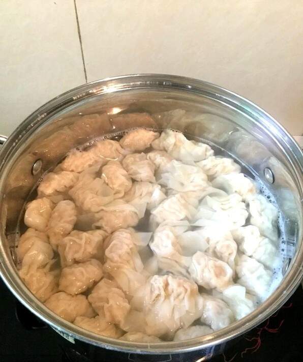 All the wonton came to the surface