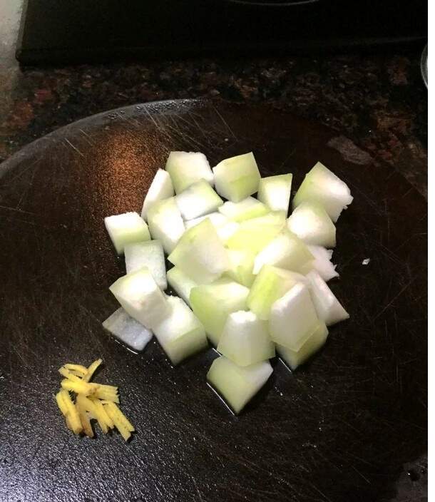 Peel the wax gourd