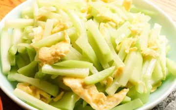 Chinese Stir-fried Chayote With Egg Recipe