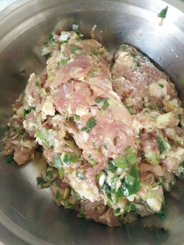 Chop the pork