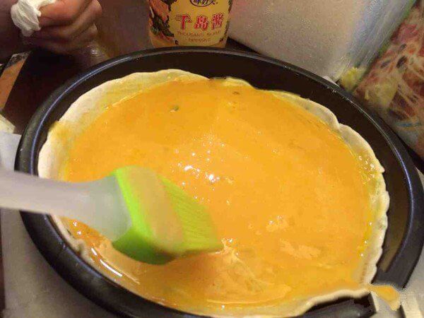 Beat the eggs and mix well